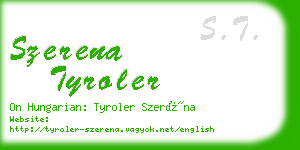 szerena tyroler business card